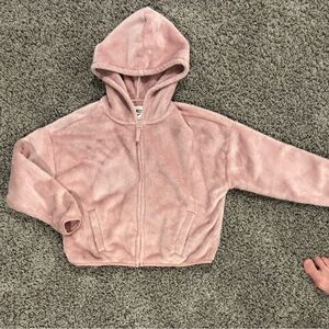 Girls OshKosh B'gosh light pink Blush Fleece zip up hoodie, size 10
